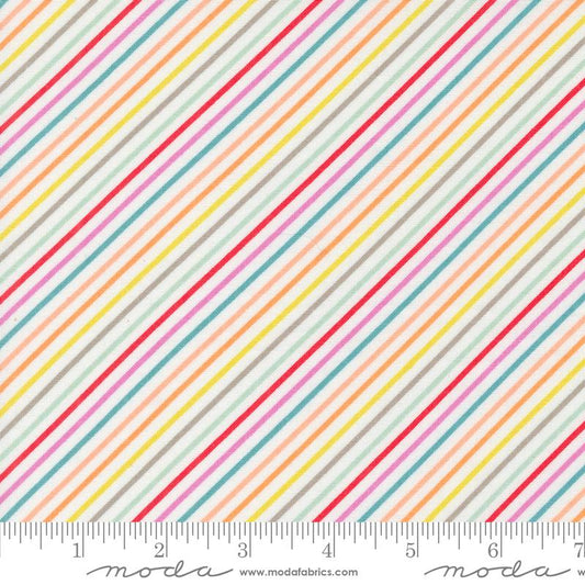 Laguna Sunrise Stripe Off White Multi Sherri & Chelsi Moda Cotton Fabric