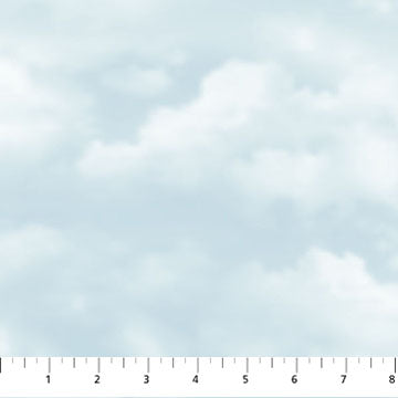 Lakeside Retreat Clouds Blue Deborah Edwards Northcott Cotton Fabric NC-DP28488-42