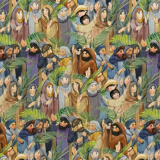 Lamb of God Townspeople Packed Paintbrush Studios Cotton Fabric PBS-120-26465