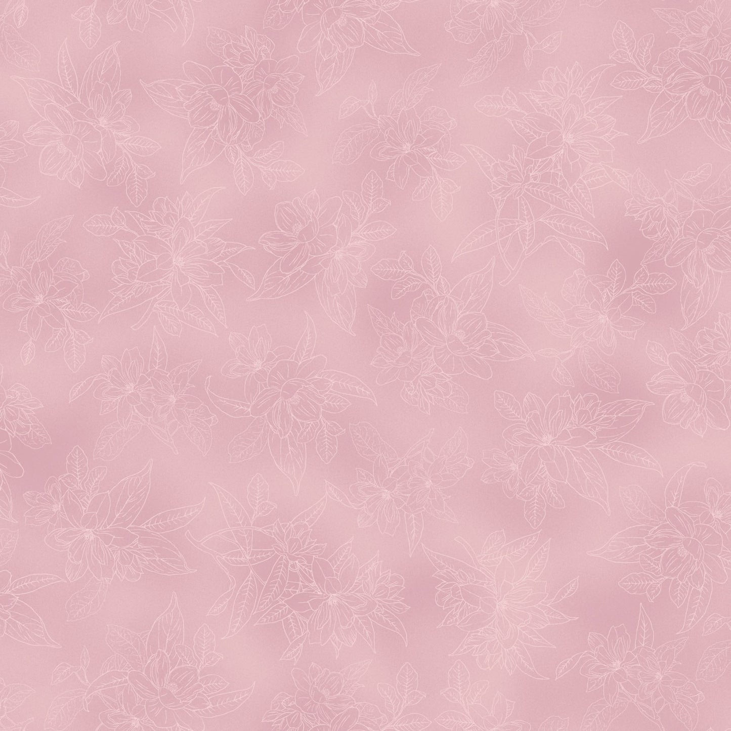 Lanai Floral Linework Pink Maywood Studio Cotton Fabric