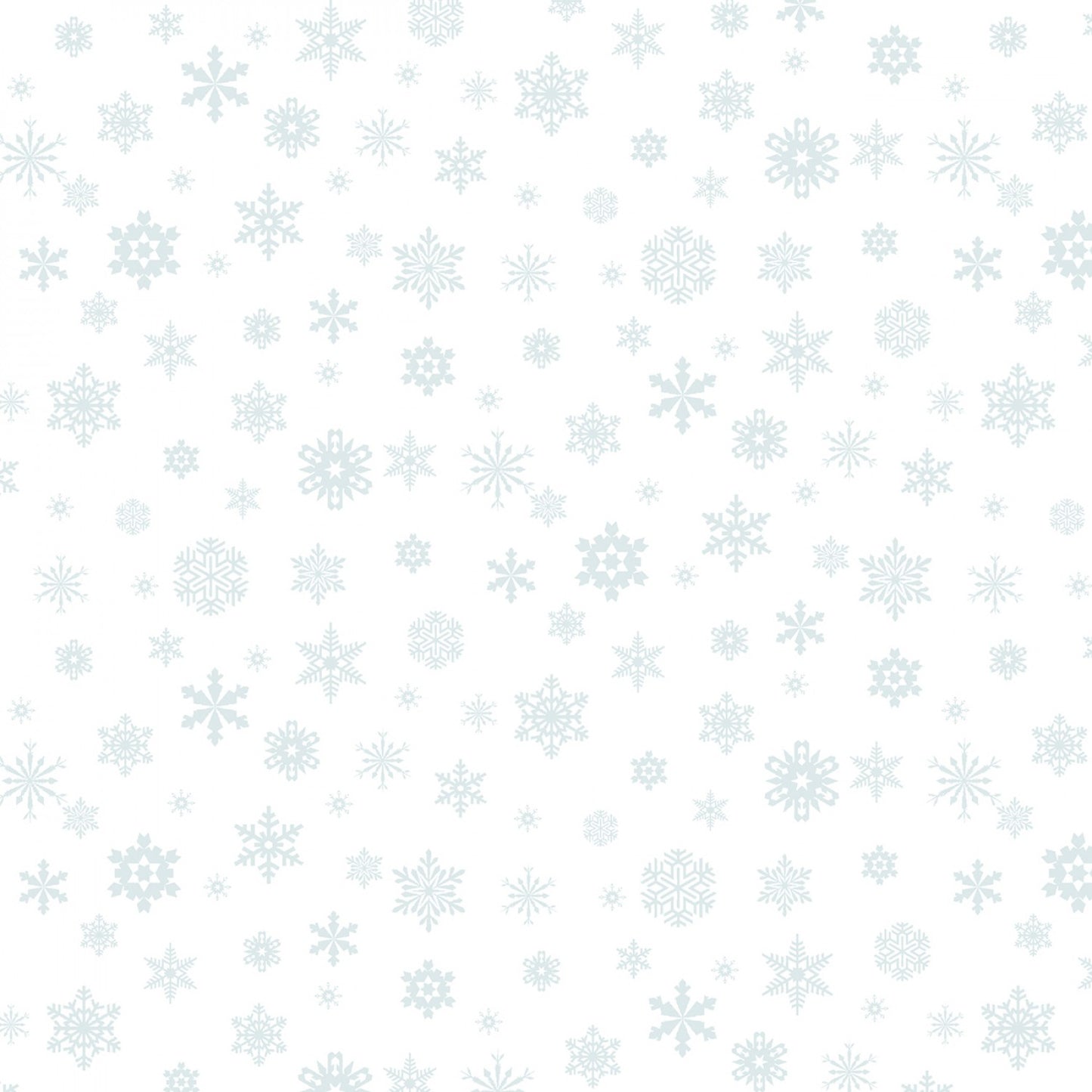 Landscape Medley Snowflakes White Elizabeth's Studio Cotton Fabric