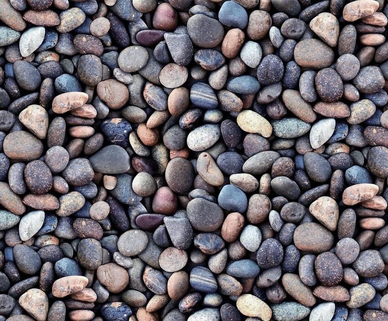 Landscape Medley Packed Stones Blue Elizabeth Studio Cotton Fabric