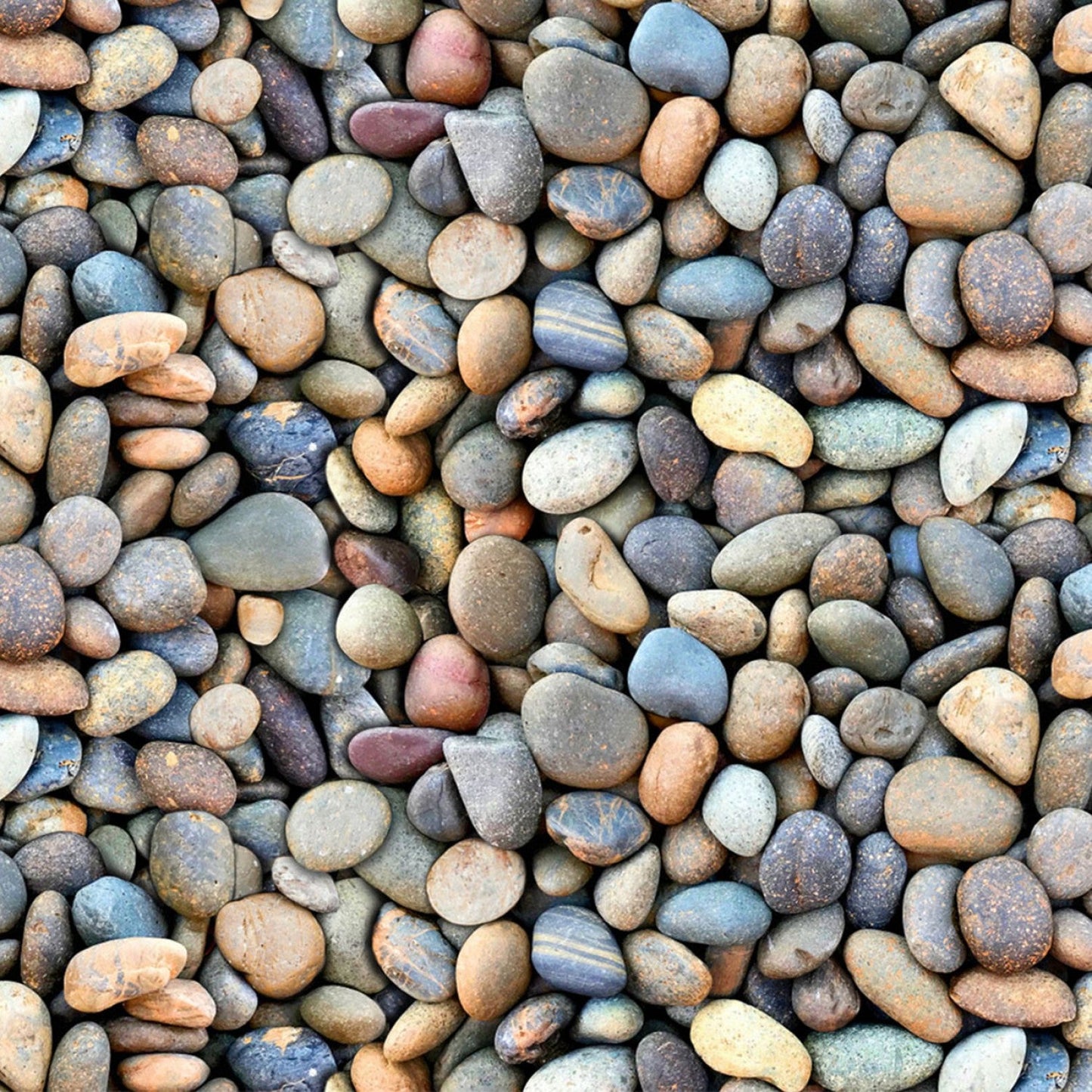 Landscape Medley Packed Stones Gold Elizabeth's Studio Cotton Fabric