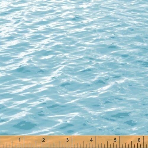 Landscapes Water Aqua Blue Whistler Studios Windham Cotton Fabric