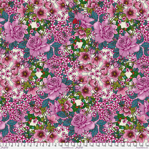 Language of Flowers 108" Wide Back Pergola Cream Odile Bailloeul Free Spirit Cotton Fabric FS-QBOB001.CREAM FS-QBOB001.CREAM
