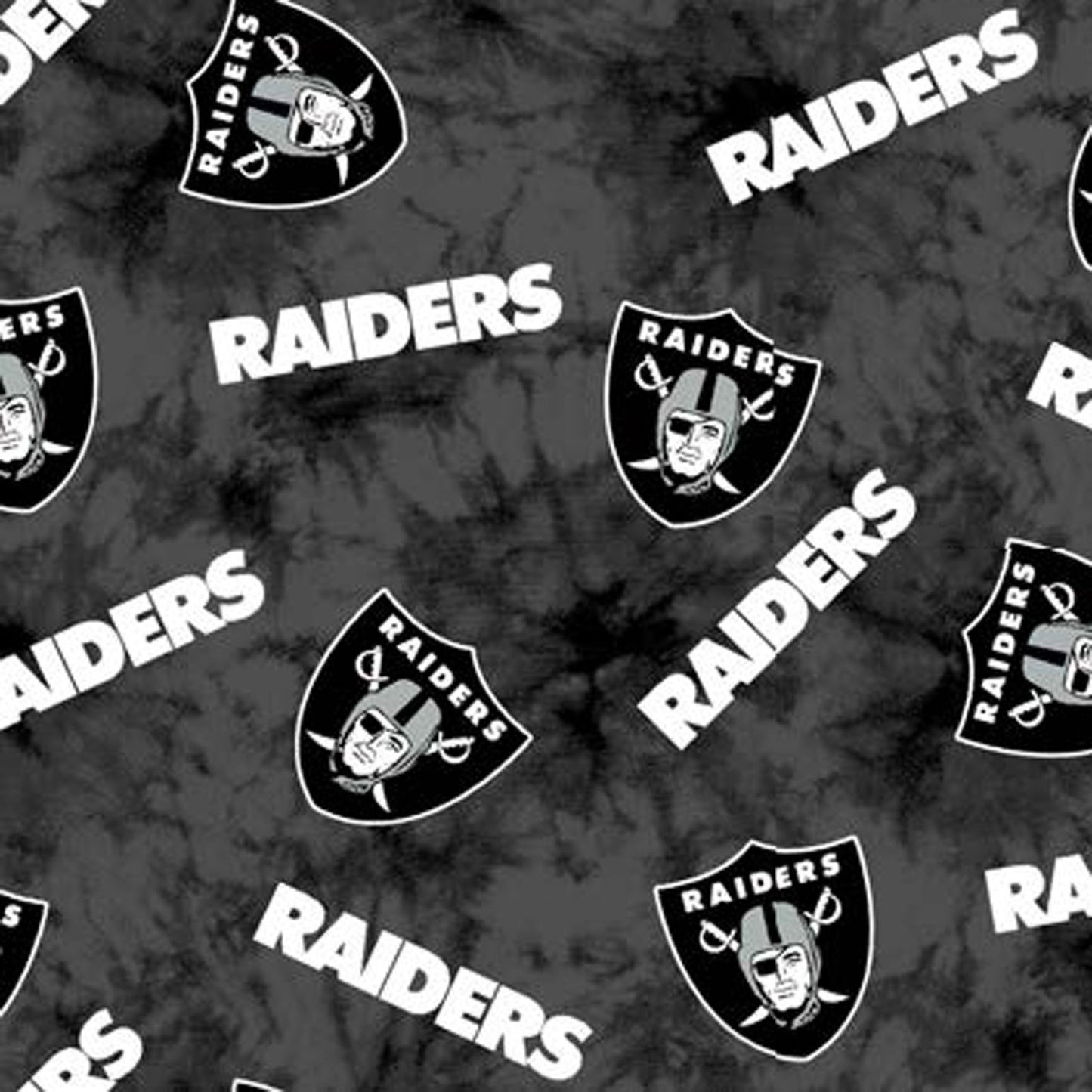 Las Vegas Raiders NFL Football Canvas Tie Dye Fabric Traditions Cotton Fabric