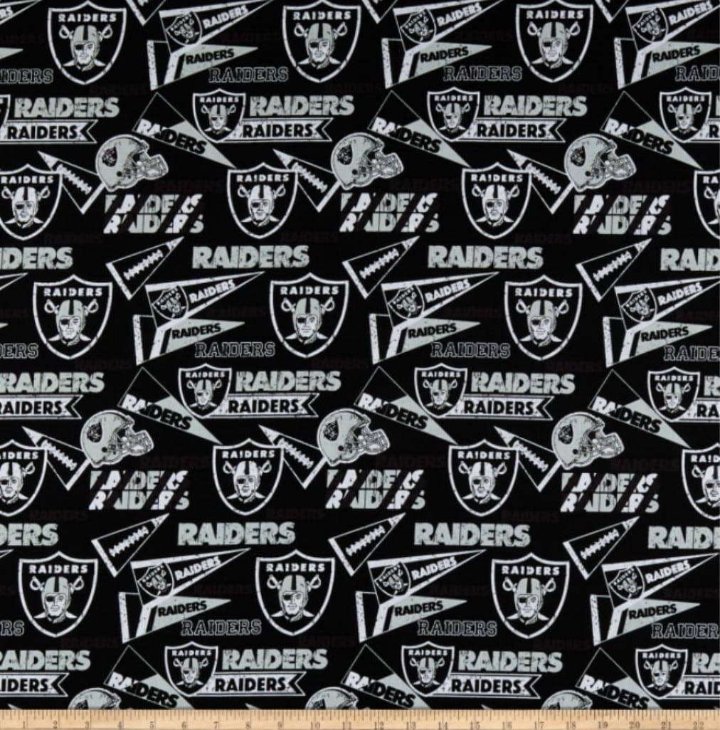 Las Vegas Raiders NFL Football Retro Cotton Fabric