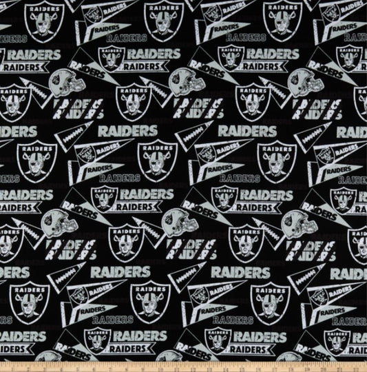 Las Vegas Raiders NFL Football Retro Cotton Fabric