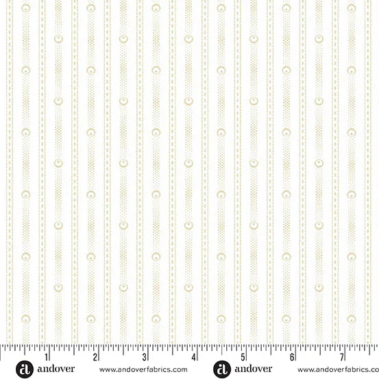 Latte Chain Stripe Cream Andover Fabrics Cotton Fabric AF-A-1259-L