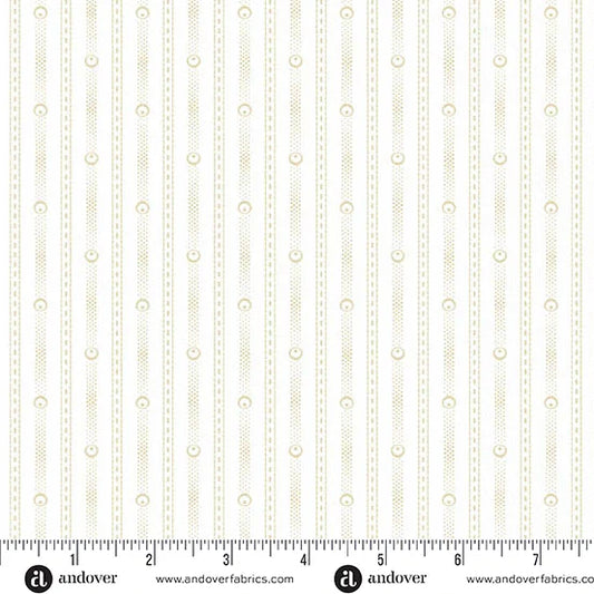 Latte Chain Stripe Cream Andover Fabrics Cotton Fabric AF-A-1259-L