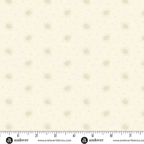 Latte Polka Rose Cream Andover Fabrics Cotton Fabric AF-A-1268-L