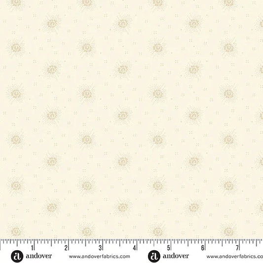 Latte Polka Rose Cream Andover Fabrics Cotton Fabric AF-A-1268-L