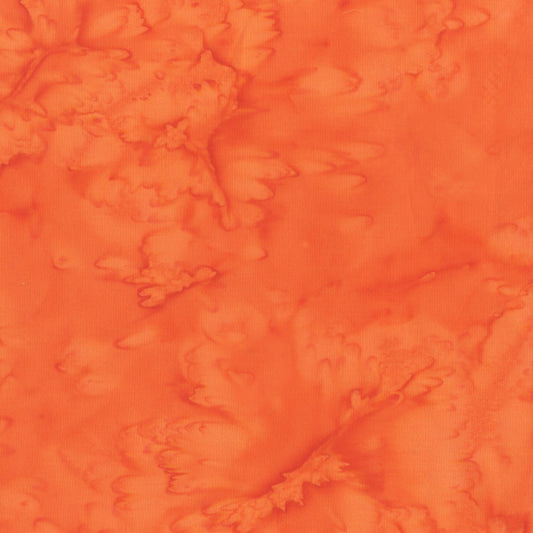 Lava Solids Batiks Tangerine Orange Anthology Cotton Fabric