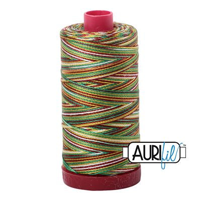 Leave Green Brown Mako Thread 12wt 356yd Aurifil AF-4650-Leaves