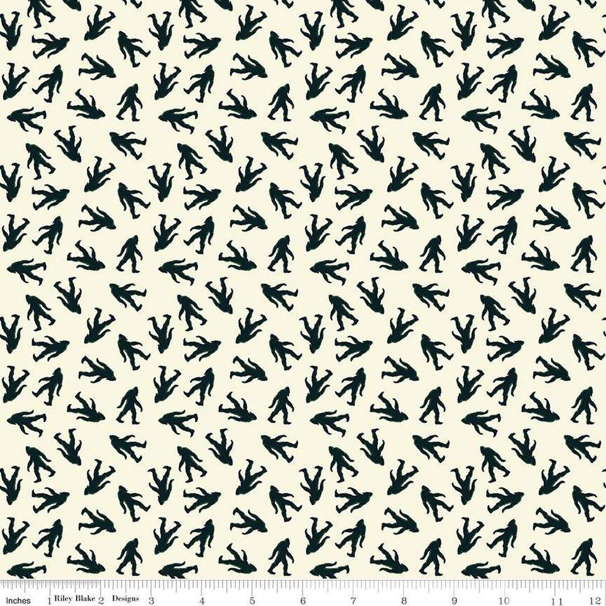 Legends of the National Parks Tossed Bigfoots Cream Anderson Design Group Riley Blake Cotton Fabric