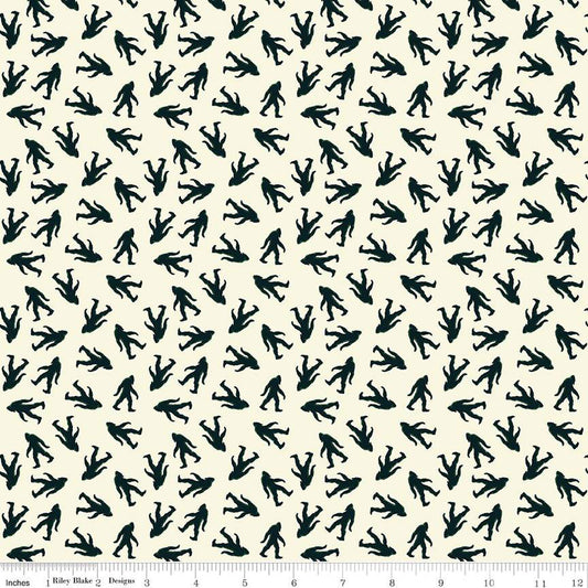 Legends of the National Parks Tossed Bigfoots Cream Anderson Design Group Riley Blake Cotton Fabric