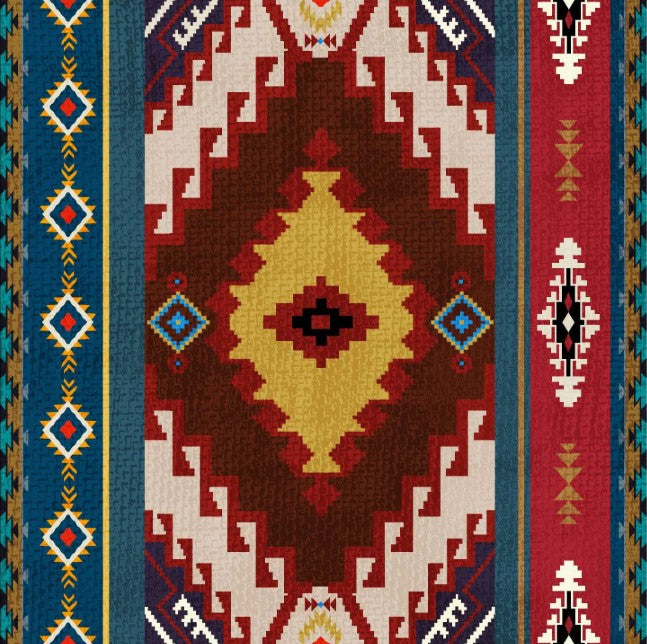 Legends Indian Blanket Brown Oasis Fabrics Cotton Fabric OA-598051
