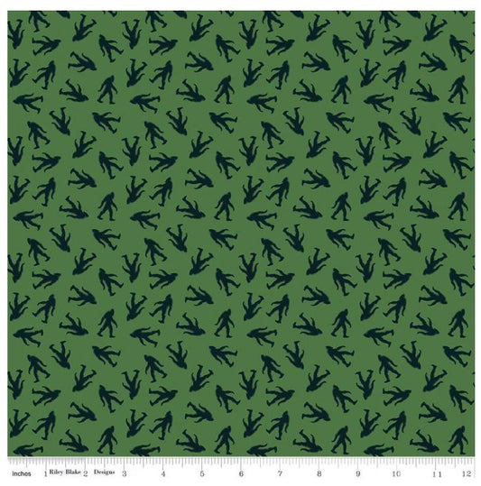 Legends of the National Parks Bigfoot Toss Green Anderson Design Riley Blake Cotton Fabric RB-C15061-GREEN