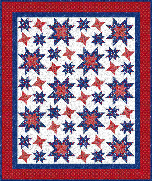 Fabric Requirements-Liberty Jumping Stars Quilt Blank Quilting