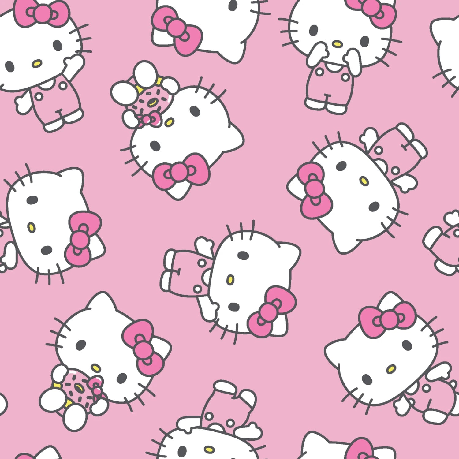 Licensed Character Hello Kitty TossedPink Sweet Springs Creative Cotton Fabric SC-81503 | US Fabric Shop