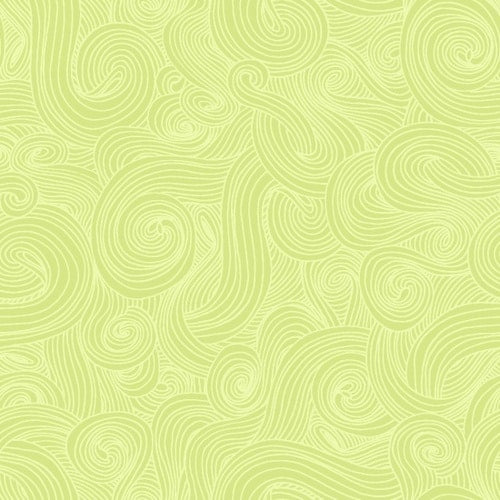 Just Color! Light Lime Swirl Studio E Cotton Fabric