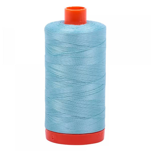 Light Grey Turquoise Aurifil Cotton Quilting Thread Solid 50wt 1300m 1422yds Aurifil AF-A1050-2805