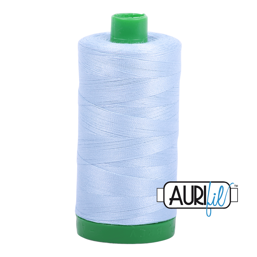 Light Robins Egg Blue 40 wt 1094 yd Large Spool Aurifil Cotton Quilting Thread AF-MK40SC6-2710