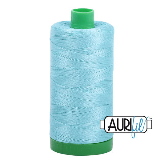 Light Turquoise 40 wt 1094 yd Large Spool Aurifil  Cotton Quilting Thread AF-MK40SC6-5006