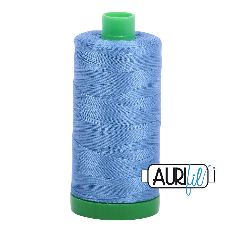 Light Wedgewood Blue 40 wt 1094 yd Large Spool Aurifil Cotton Quilting Thread AF-MK40SC6-2725