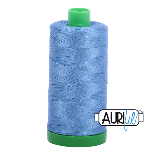 Light Wedgewood Blue 40 wt 1094 yd Large Spool Aurifil Cotton Quilting Thread AF-MK40SC6-2725