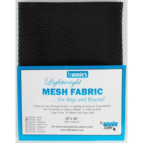 Lightweight Mesh Fabric Black By Annie's 18”x 54” Polyester