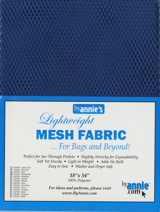 Lightweight Mesh Fabric Blastoff Blue By Annie's 18”x 54” Polyester