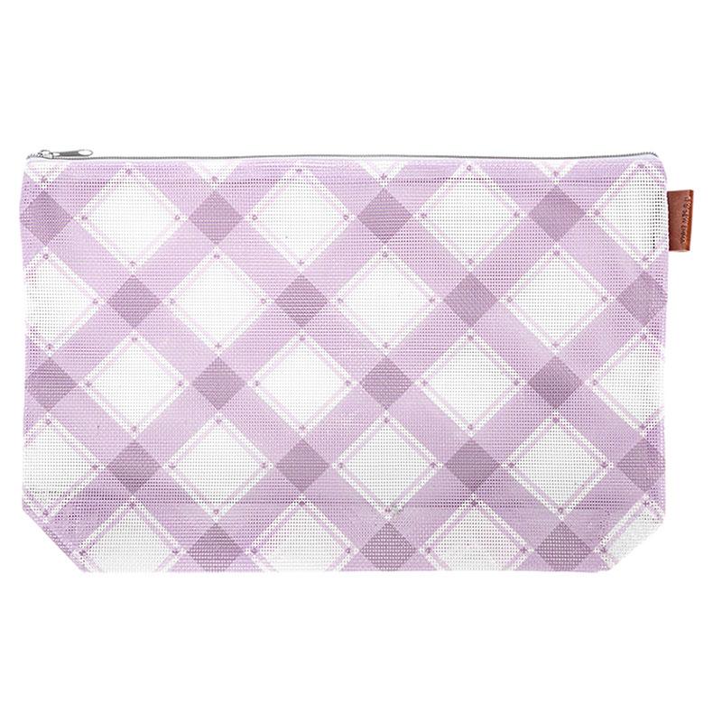 Lilac Mad Plaid Project Bag 3.25" x 10.5" x 13" Kimberly Jolly Its Sew Emma