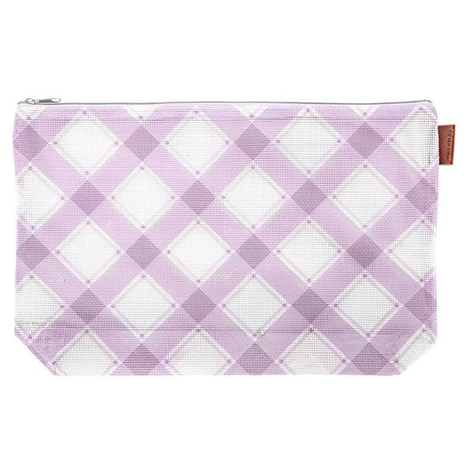 Lilac Mad Plaid Project Bag 3.25" x 10.5" x 13" Kimberly Jolly Its Sew Emma