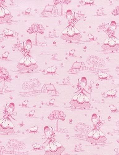 Little Bo Peep Storytelling Pink Timeless Treasures Cotton Fabric