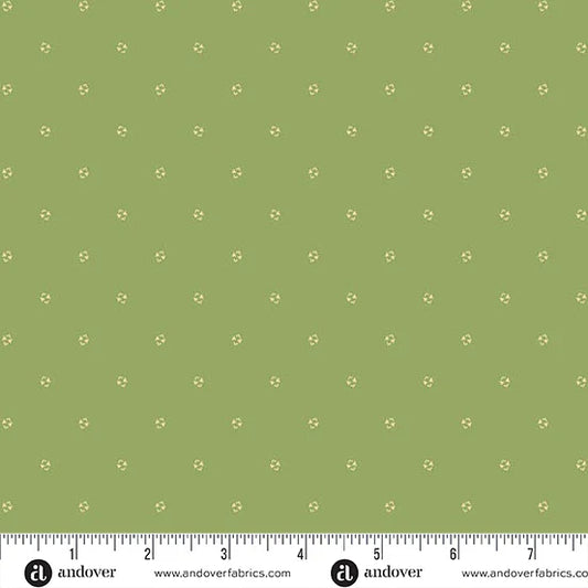 Little Gems Bow Ties Sage Green Andover Fabrics Cotton Fabric AF-A-1261-G