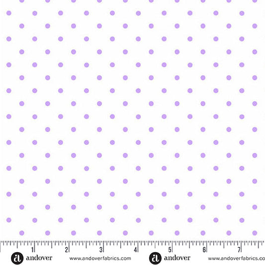 Little Ladies Giggle Dots Lilac Purple Tami Jones Andover Fabrics Cotton Fabric AF-A-10507-P