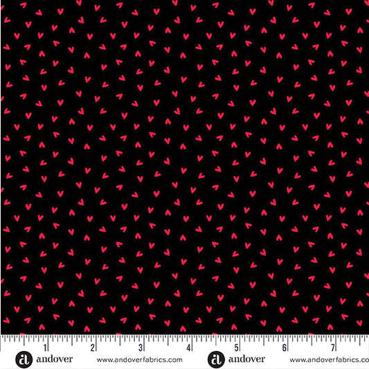 Little Ladies Love Bug Hugs Black Tami Jones Andover Fabrics Cotton Fabric AF-A-10505-K
