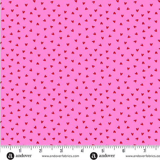 Little Ladies Love Bug Hugs Hot Pink Tami Jones Andover Fabrics Cotton Fabric AF-A-10505-E