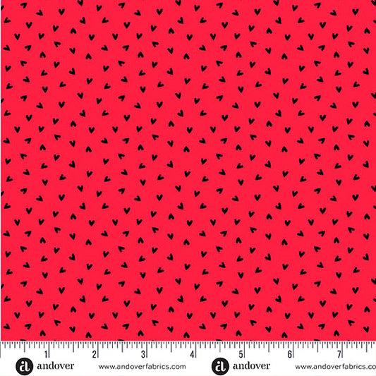 Little Ladies Love Bug Hugs Red Tami Jones Andover Fabrics Cotton Fabric AF-A-10505-R