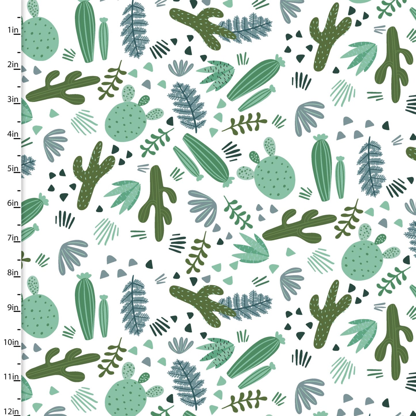 Live your Adventure Desert Greenery White Louise Allen 3 Wishes Cotton Fabric