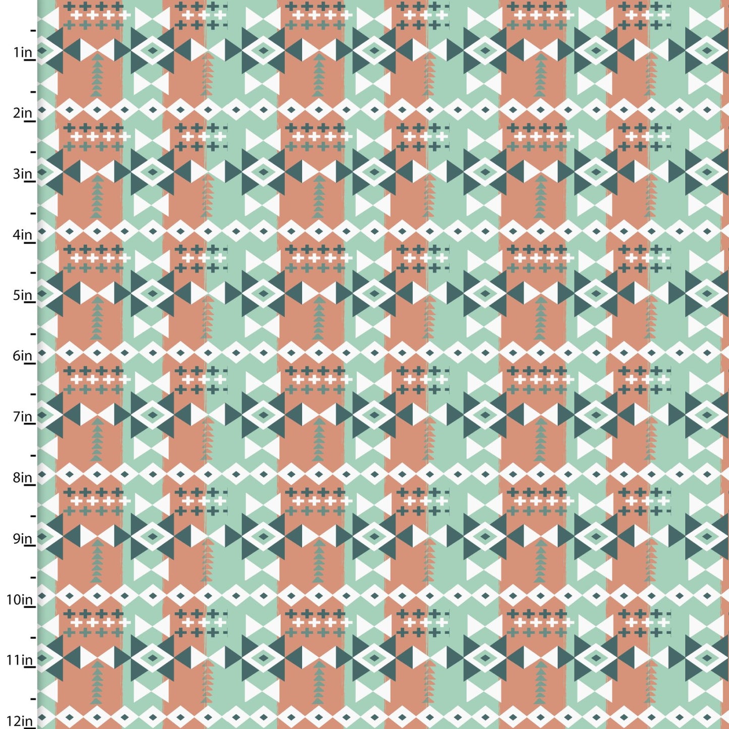 Live your Adventure Southwest Geo Turquoise Louise Allen 3 Wishes Cotton Fabric