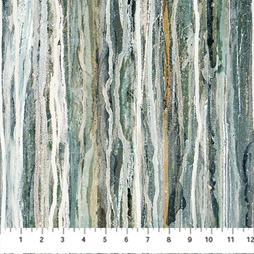 Lone Wolf Stripe Blue Green Deborah Edwards and Melanie Samra Northcott Cotton Fabric NC-DP27187-42