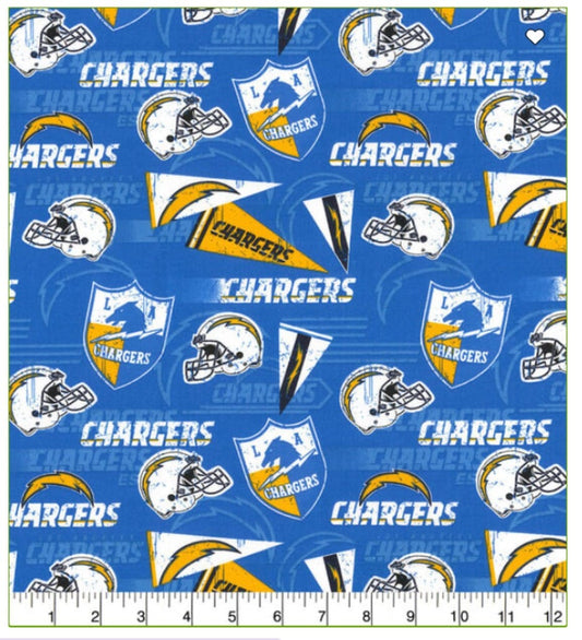 Los Angeles Chargers NFL Football Retro CottonFabric