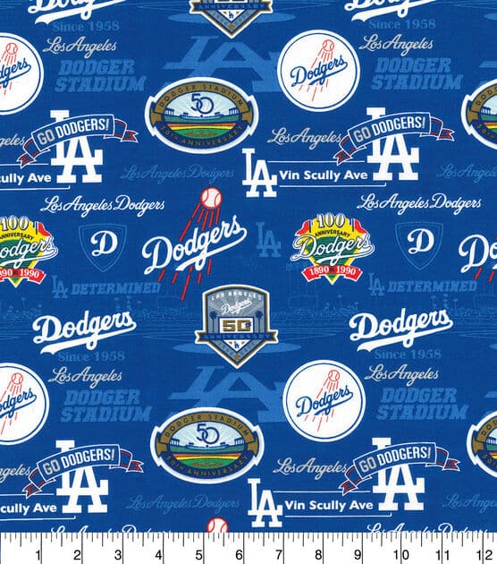 Los Angeles Dodgers MLB Baseball Stadium Fabric Traditions Cotton Fabric