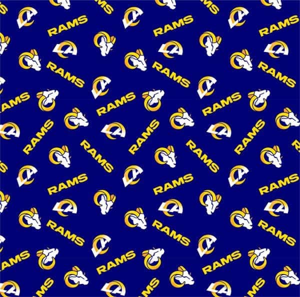 Los Angeles Rams NFL Football New Logo and Name 58" Cotton Fabric