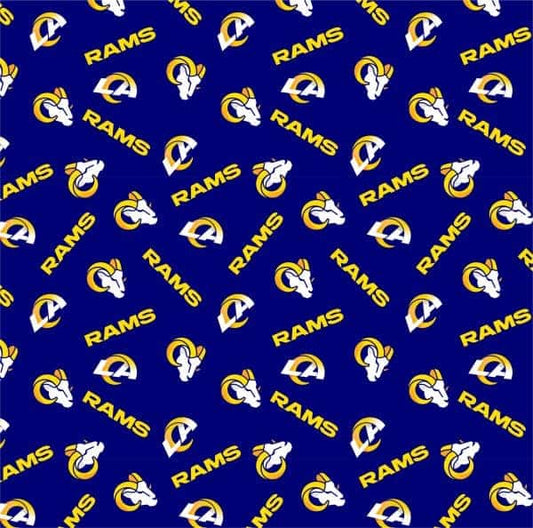 Los Angeles Rams NFL Football New Logo and Name 58" Cotton Fabric