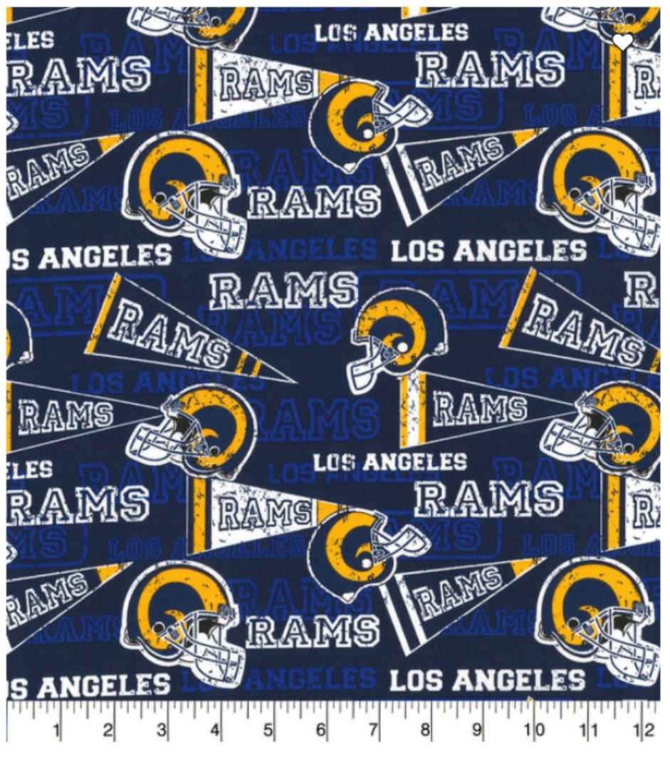 Los Angeles Rams NFL Football Retro Cotton Fabric