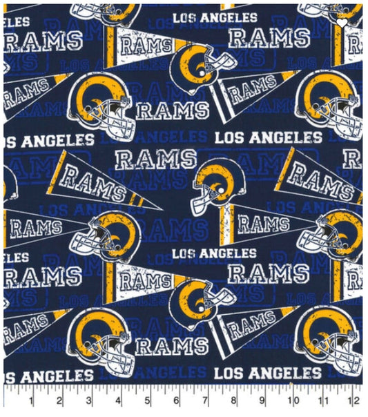 Los Angeles Rams NFL Football Retro Cotton Fabric