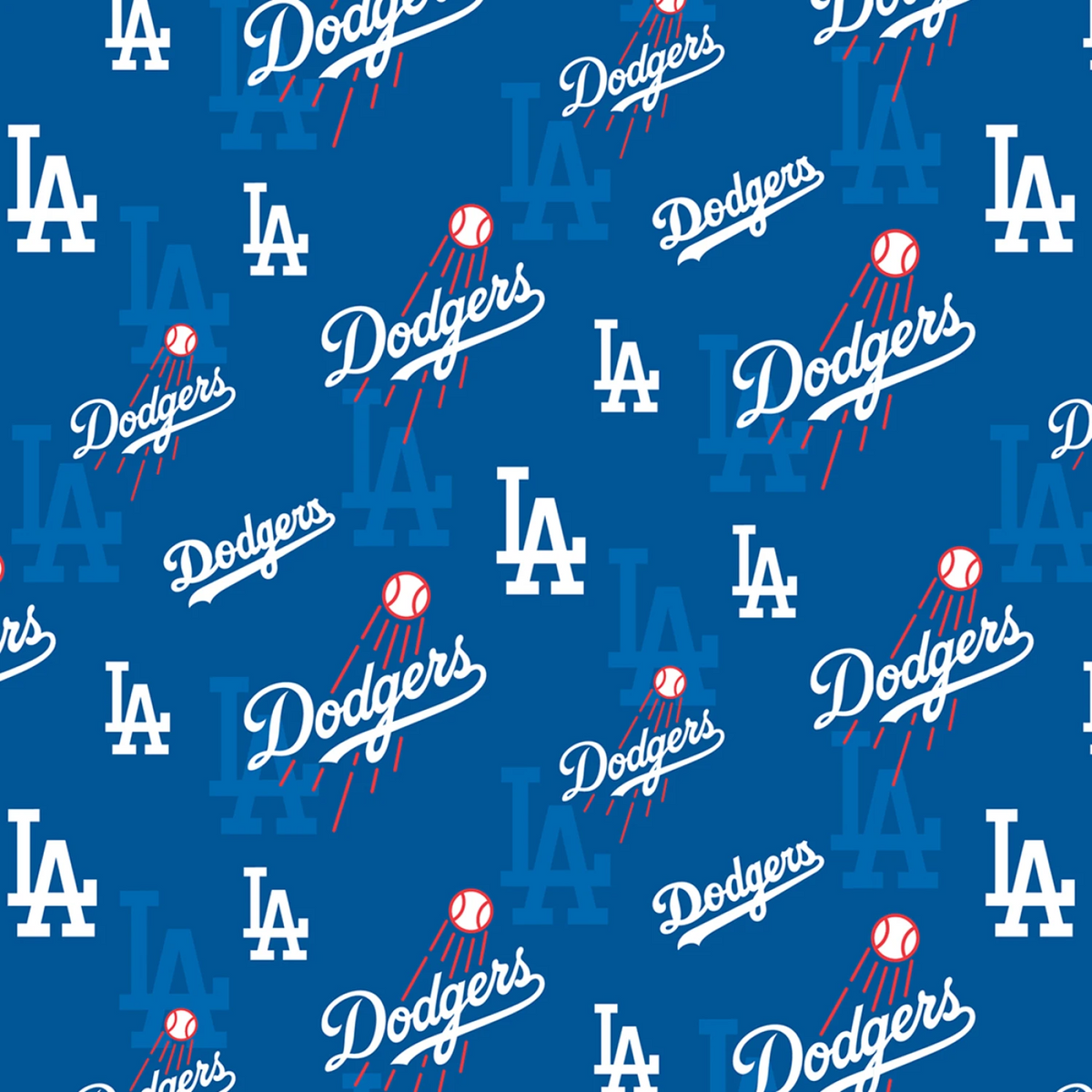 Los Angeles Dodgers MLB Baseball Tone on Tone Fabric Traditions Cotton Fabric MLB-60454BN | US Fabric Shop